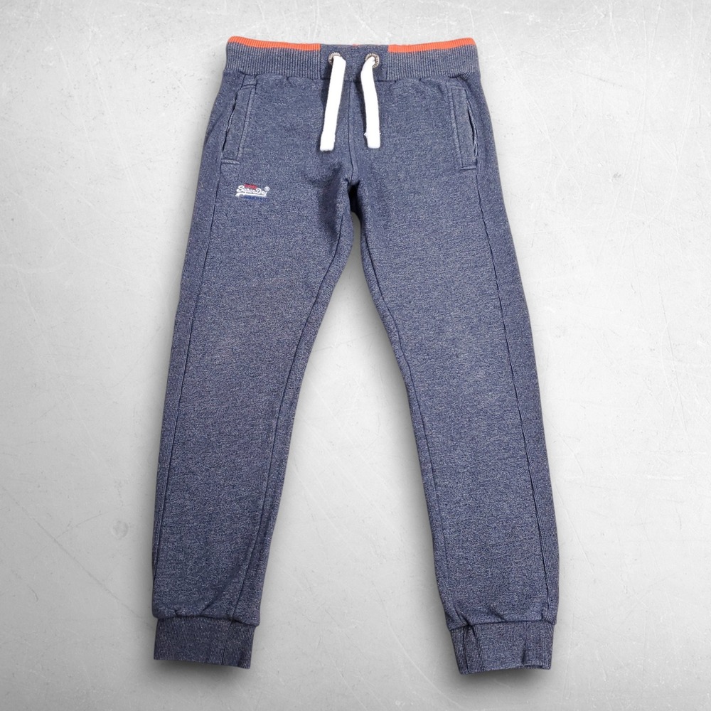 Superdry Orange Label Slim Fit Jogger Sweatpants Men M Blue Pull On Drawstring